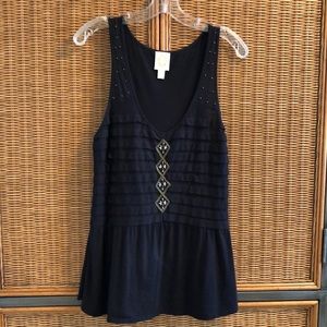 Anthropologie Ric Rac Beaded Top